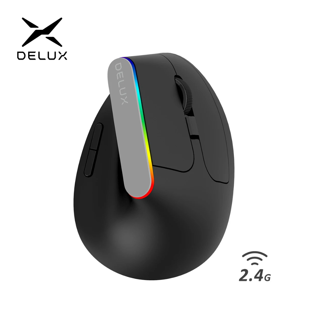 Delux M618C Không Dây Im Lặng  - đánh giá và giá Ergonomic Mouse Vertical